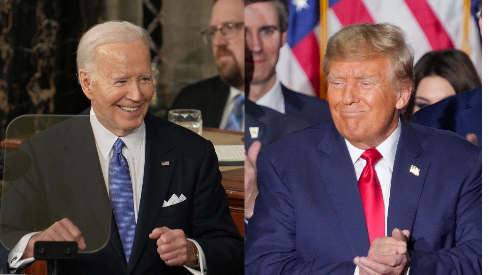 President Joe Biden and former President Donald Trump are shown in USA Today file photos.